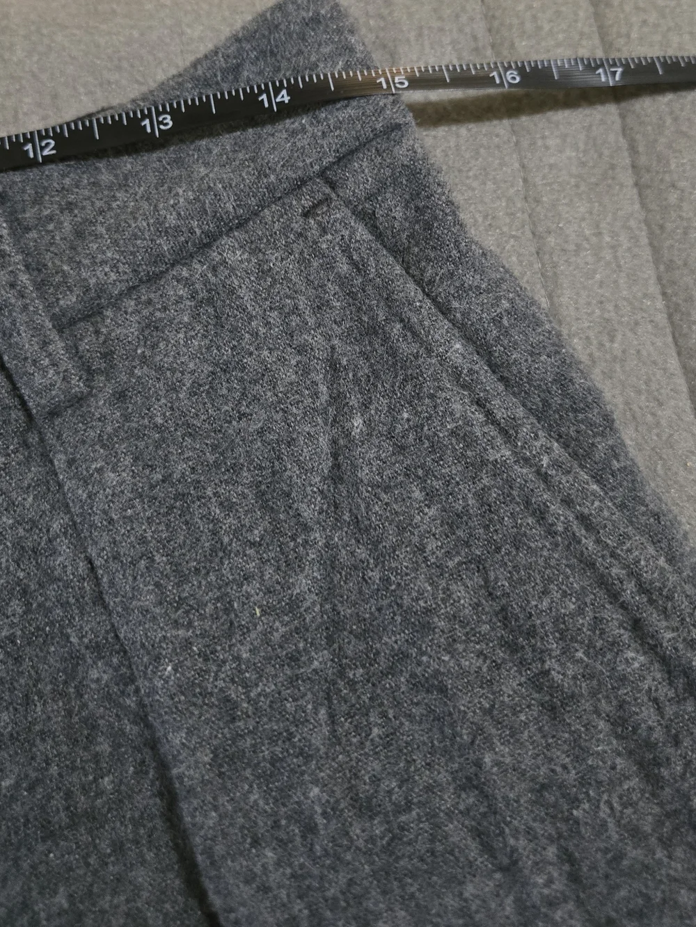 Oliver Spencer Wool Blend Pleated Trousers Gray Size 30 Made in Portugal